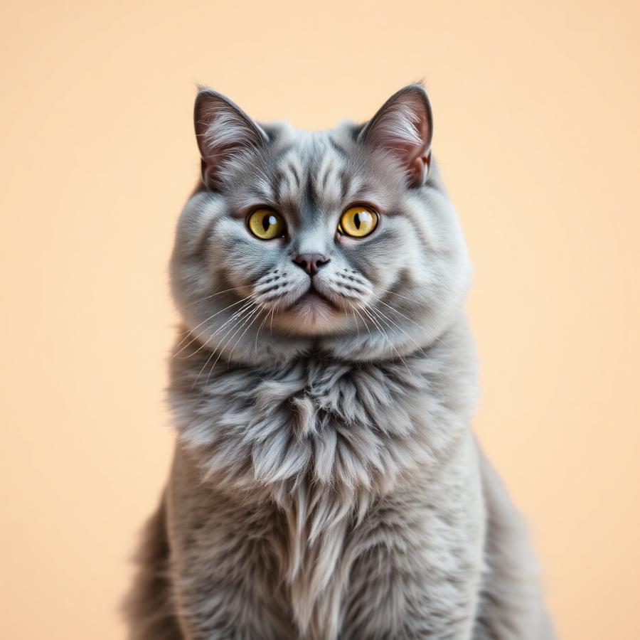 Portrét British Shorthair s modrošedou srstí